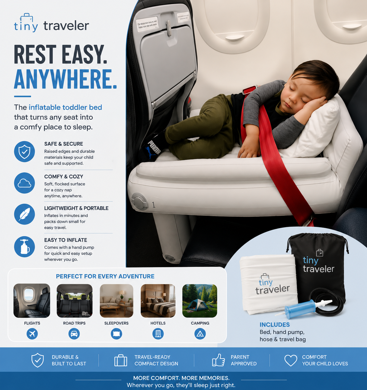 Tiny Traveler Inflatable Seat Bed™